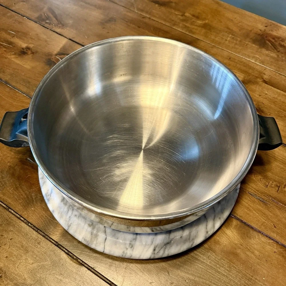 Cutco 6 Qt Dutch Oven Stock Pot & High Dome Cover 5 Ply Aluminum Core Manual USA